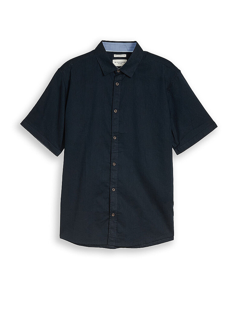 TOM TAILOR Leinenhemd dunkelblau | M