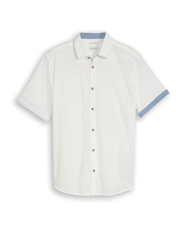 TOM TAILOR Leinenhemd  weiss | S