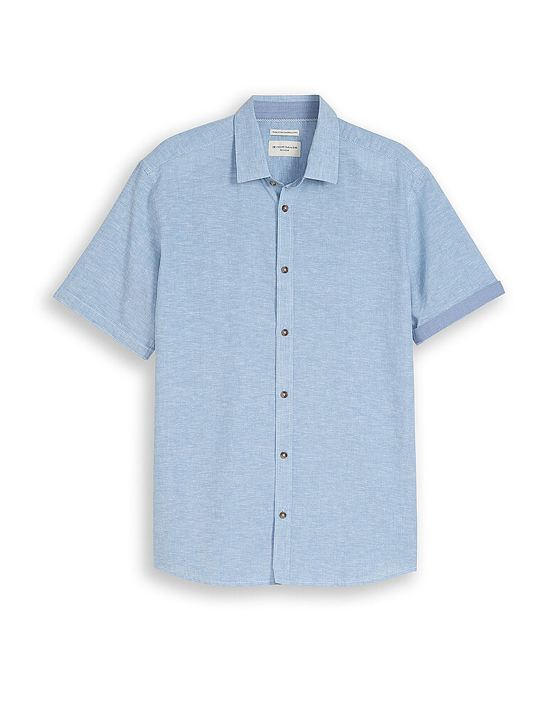 TOM TAILOR Leinenhemd  blau | L