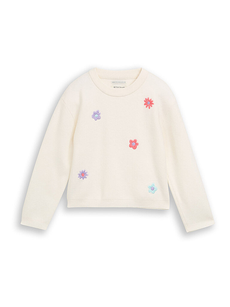 TOM TAILOR Mädchen Pullover weiss | 128-134
