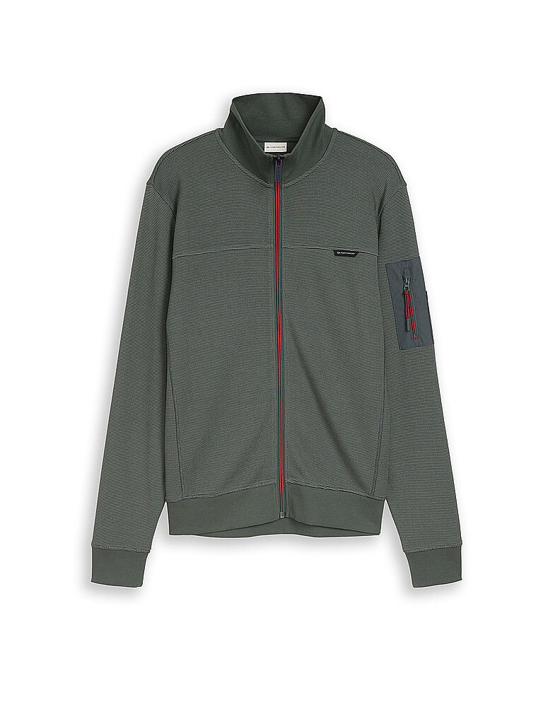 TOM TAILOR Sweatjacke  olive | L