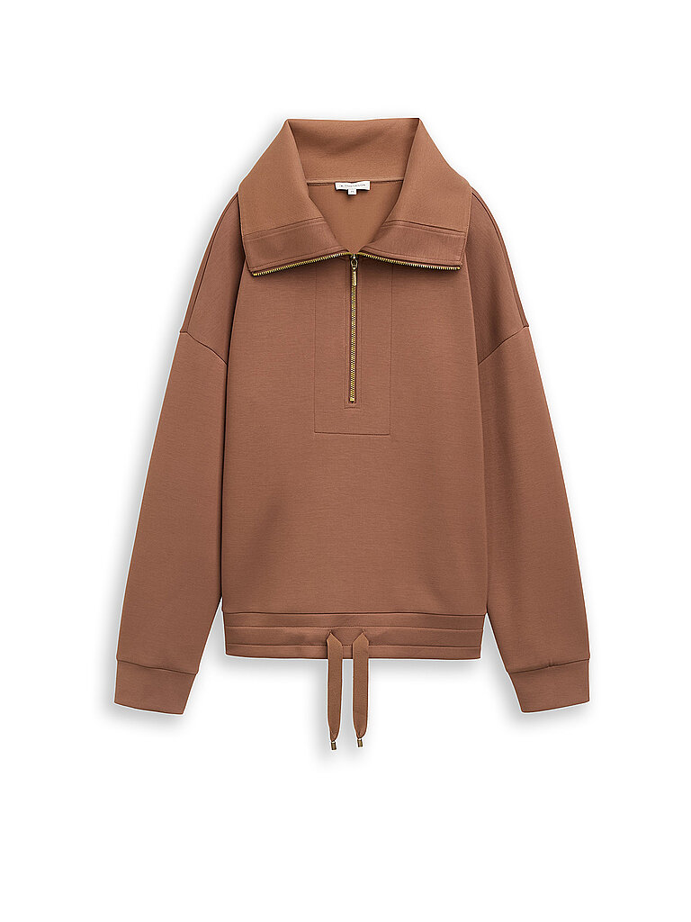 TOM TAILOR Troyer Pullover  camel | L