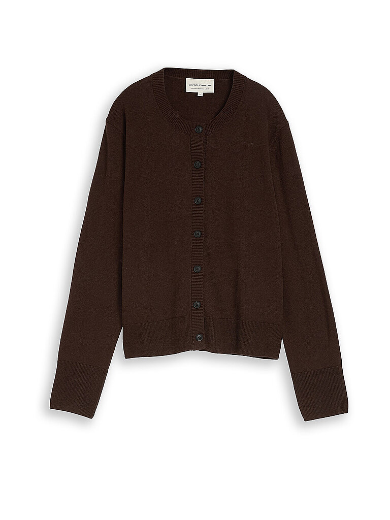 TOM TAILOR Strickjacke braun | XS