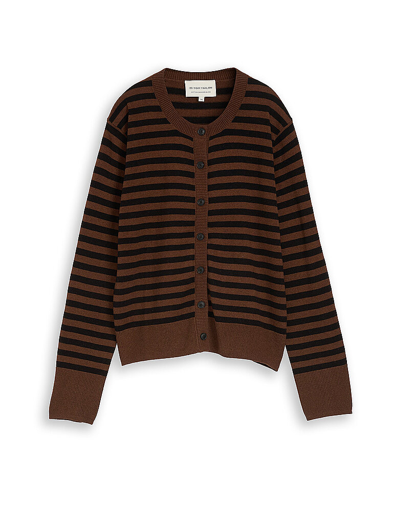 TOM TAILOR Strickjacke braun | XS