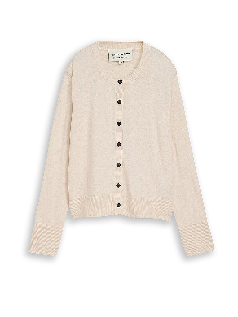 TOM TAILOR Strickjacke creme | XXL