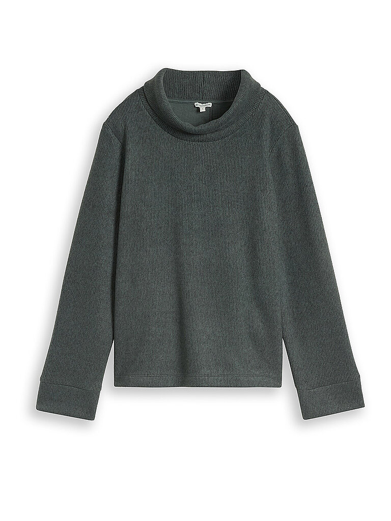TOM TAILOR Rollkragenpullover  dunkelgrün | XS