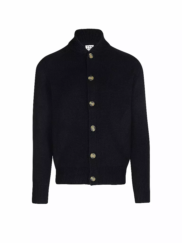 TOM RUSBORG | Kaschmir Strickjacke | dunkelblau