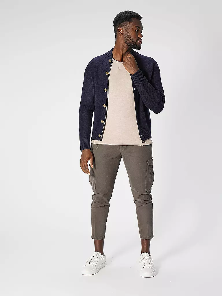 TOM RUSBORG | Kaschmir Strickjacke | dunkelblau