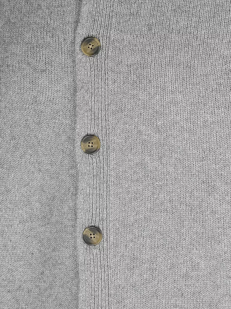 TOM RUSBORG | Kaschmir Strickjacke | hellgrau