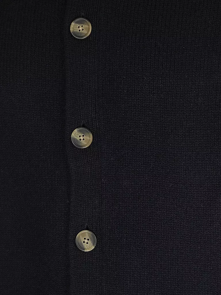 TOM RUSBORG | Kaschmir Strickjacke | dunkelblau