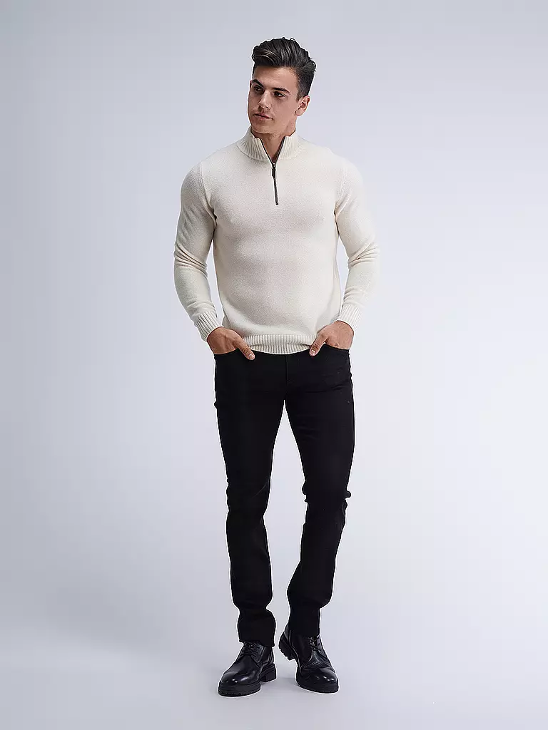 TOM RUSBORG | Kaschmir Troyer Pullover | creme