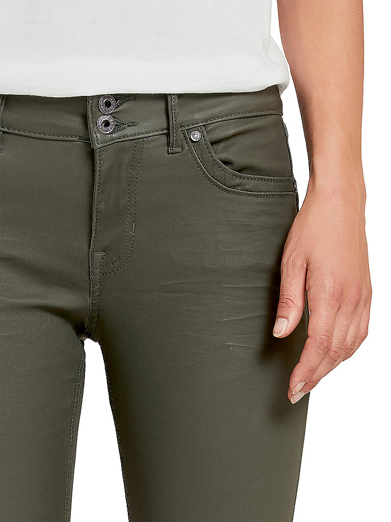TOM TAILOR DENIM | Jeans in Lederoptik Extra Skinny Fit "Jona " | grün