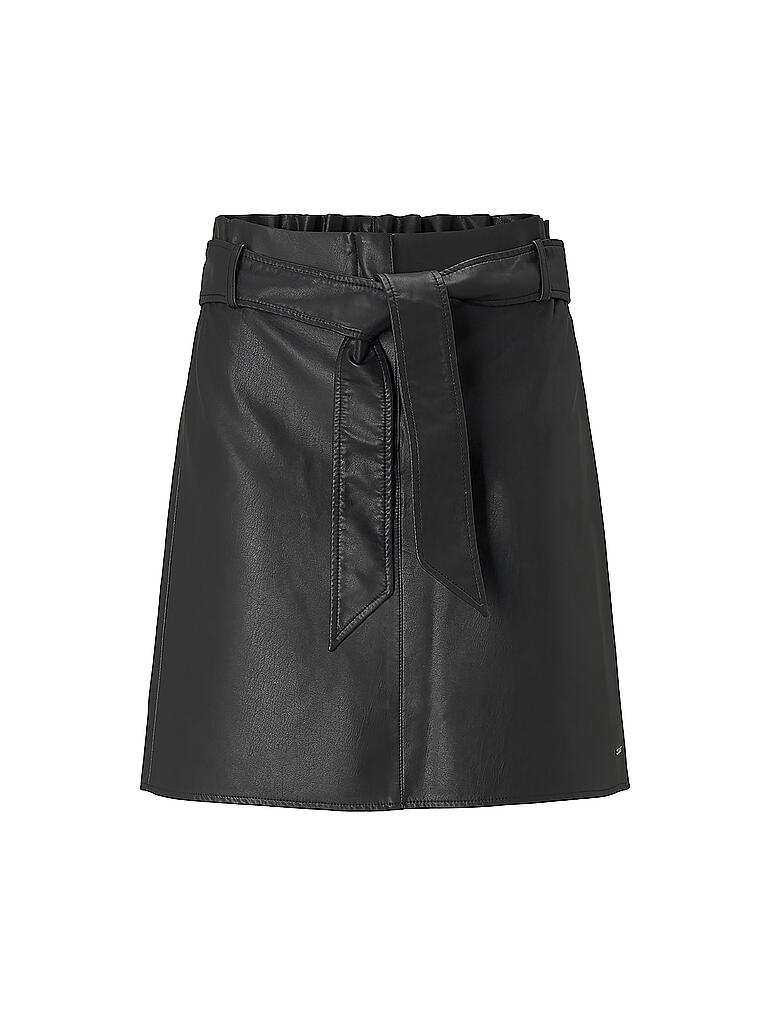 TOM TAILOR DENIM | Rock in Lederoptik  | schwarz