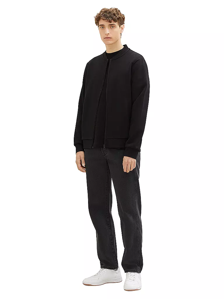 TOM TAILOR DENIM | Sweatjacke | schwarz