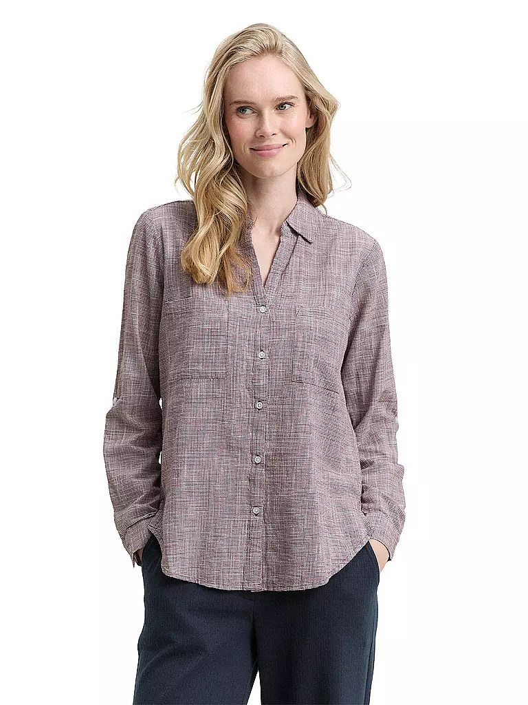 TOM TAILOR | Bluse  | dunkelrot