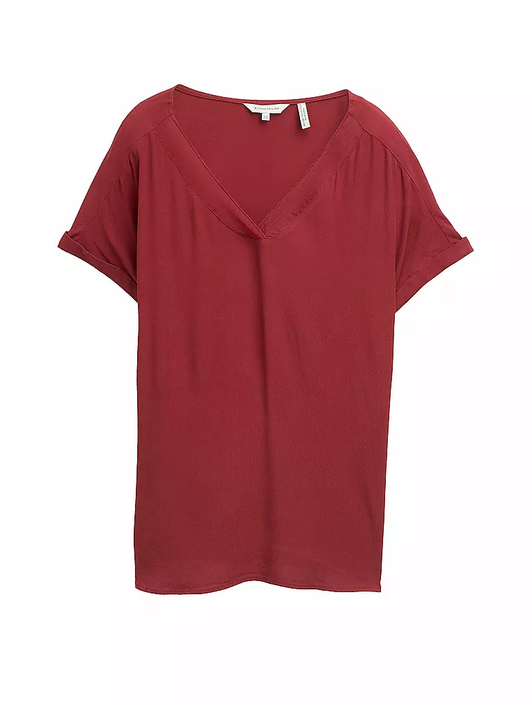 TOM TAILOR | Bluse | dunkelrot
