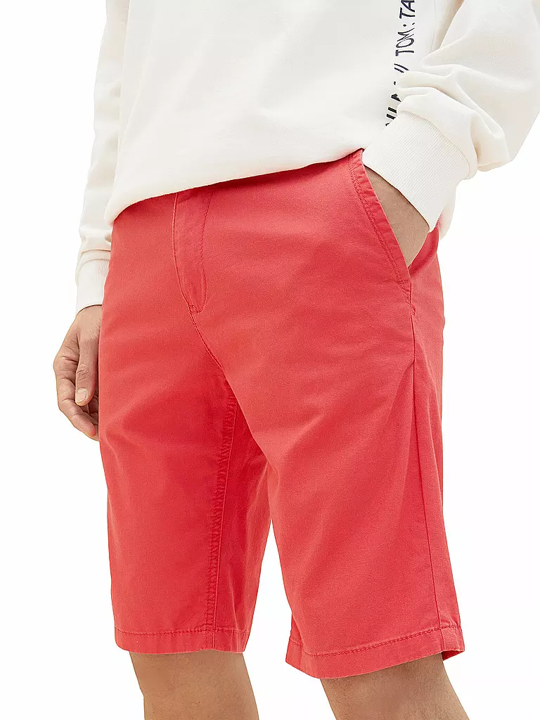 TOM TAILOR | Chino Shorts Slim Fit  | rot