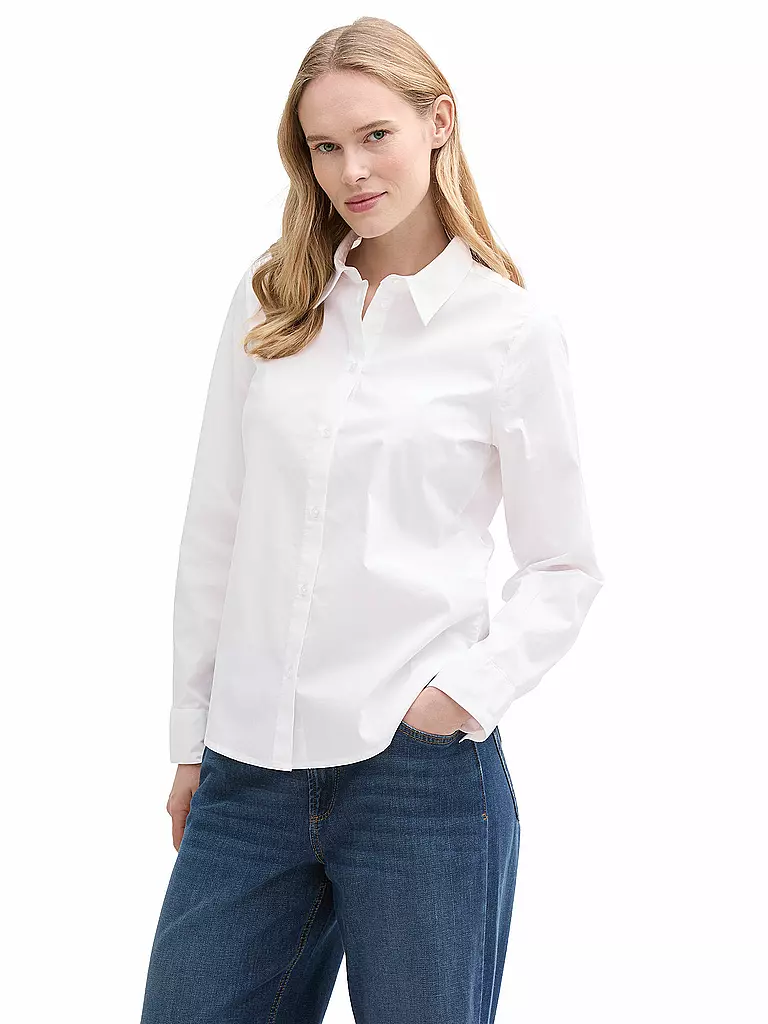 TOM TAILOR | Hemdbluse | weiss