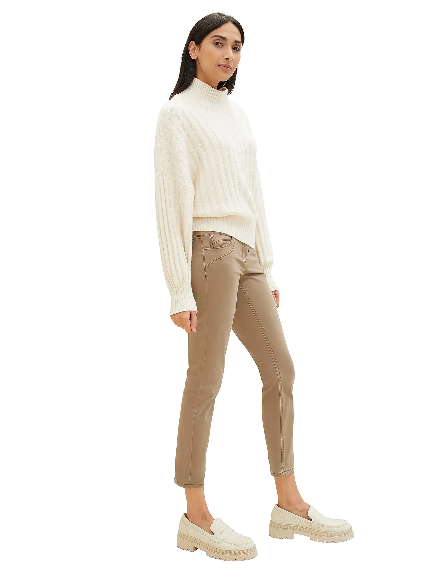 TOM TAILOR | Hose Tapered Relaxed Fit | camel