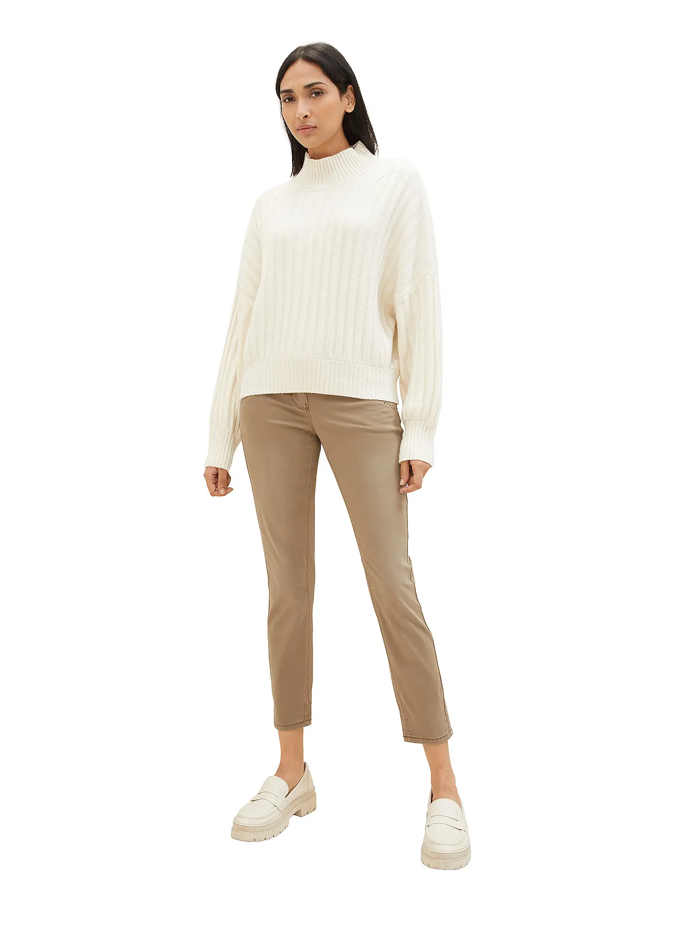 TOM TAILOR | Hose Tapered Relaxed Fit | camel