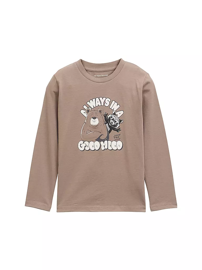 TOM TAILOR | Jungen Langarmshirt  | beige