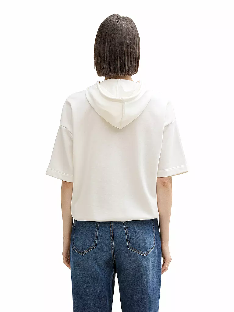 TOM TAILOR | Kapuzensweater - Hoodie  | weiss
