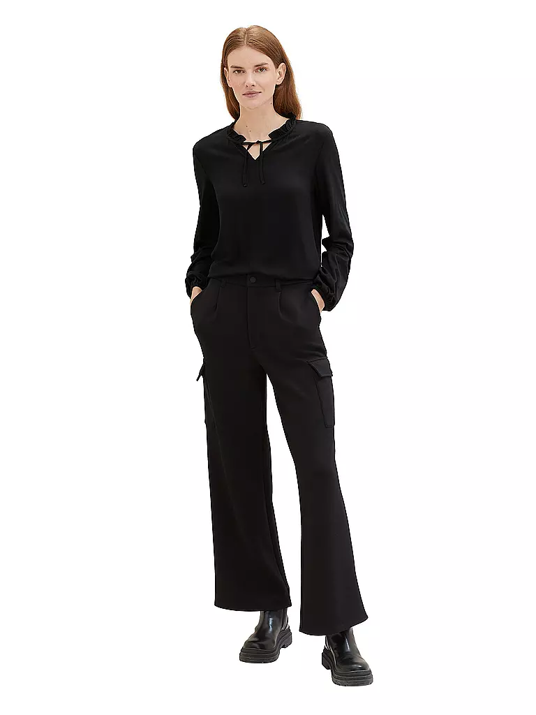 TOM TAILOR | Langarmshirt  | Schwarz