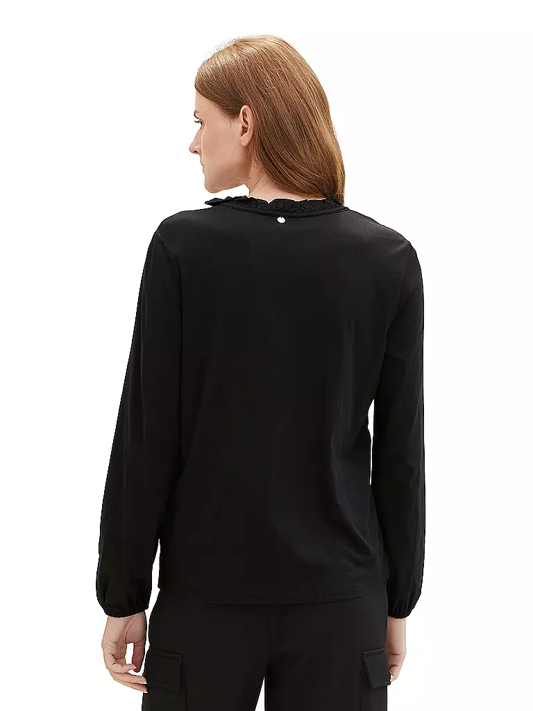 TOM TAILOR | Langarmshirt  | Schwarz
