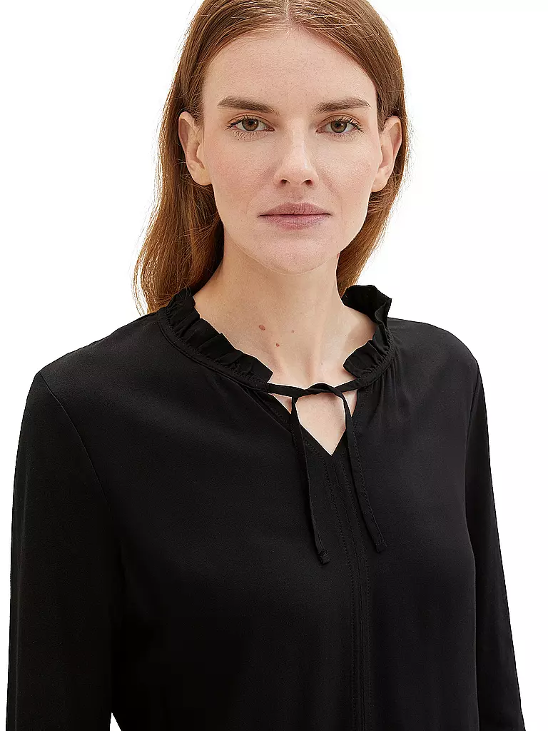 TOM TAILOR | Langarmshirt  | Schwarz