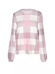 TOM TAILOR | Langarmshirt COSY CHECK | rosa