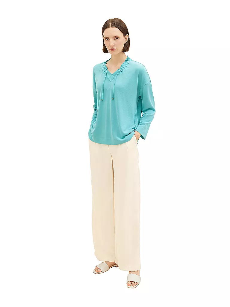 TOM TAILOR | Langarmshirt | petrol