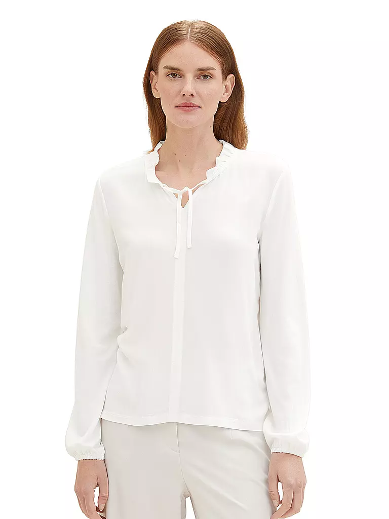 TOM TAILOR | Langarmshirt | weiss