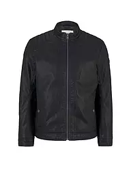 TOM TAILOR | Lederjacke | schwarz