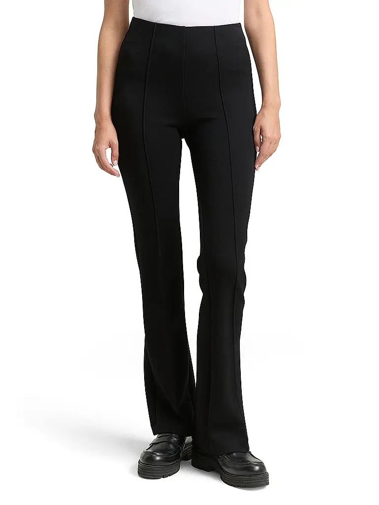 TOM TAILOR | Leggings Flared Fit | Schwarz