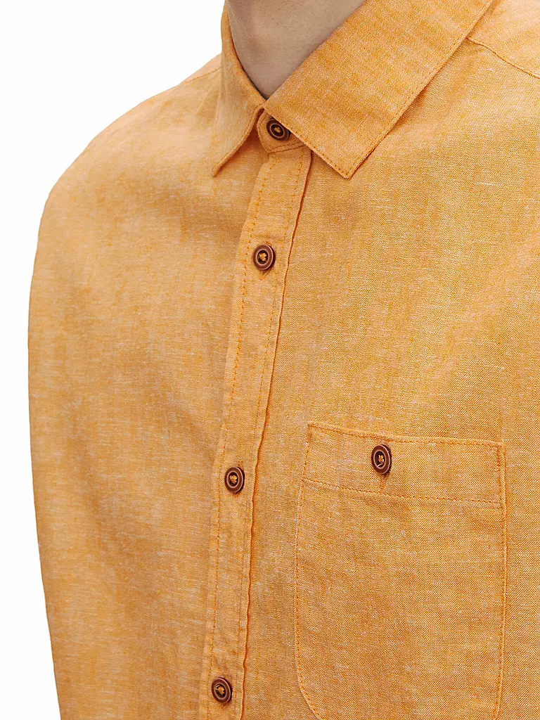 TOM TAILOR | Leinenhemd Regular Fit | orange