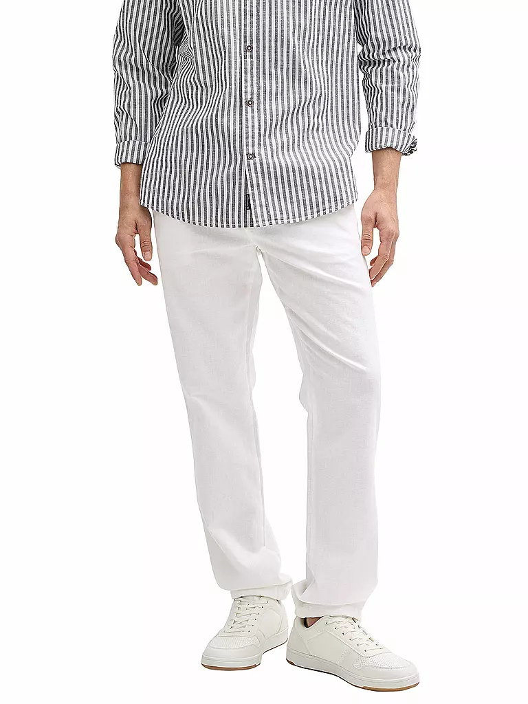 TOM TAILOR | Leinenhose | weiss