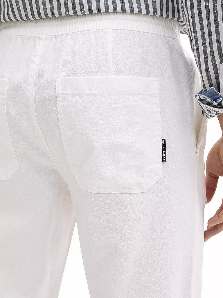 TOM TAILOR | Leinenhose | weiss