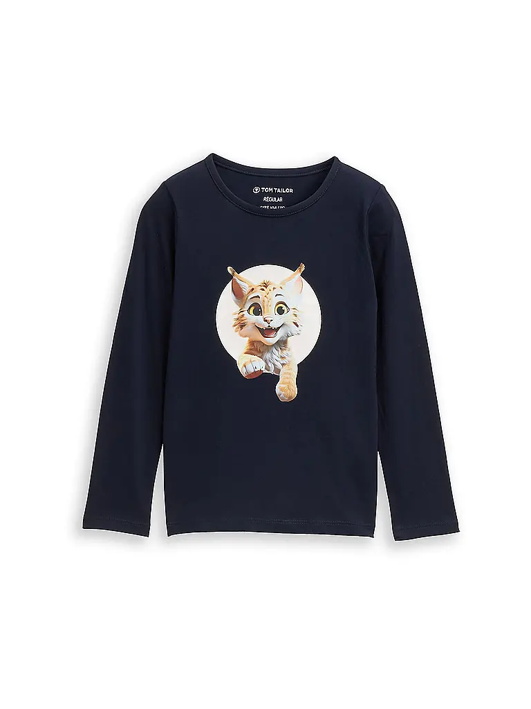 TOM TAILOR | Mädchen Langarmshirt  | dunkelblau