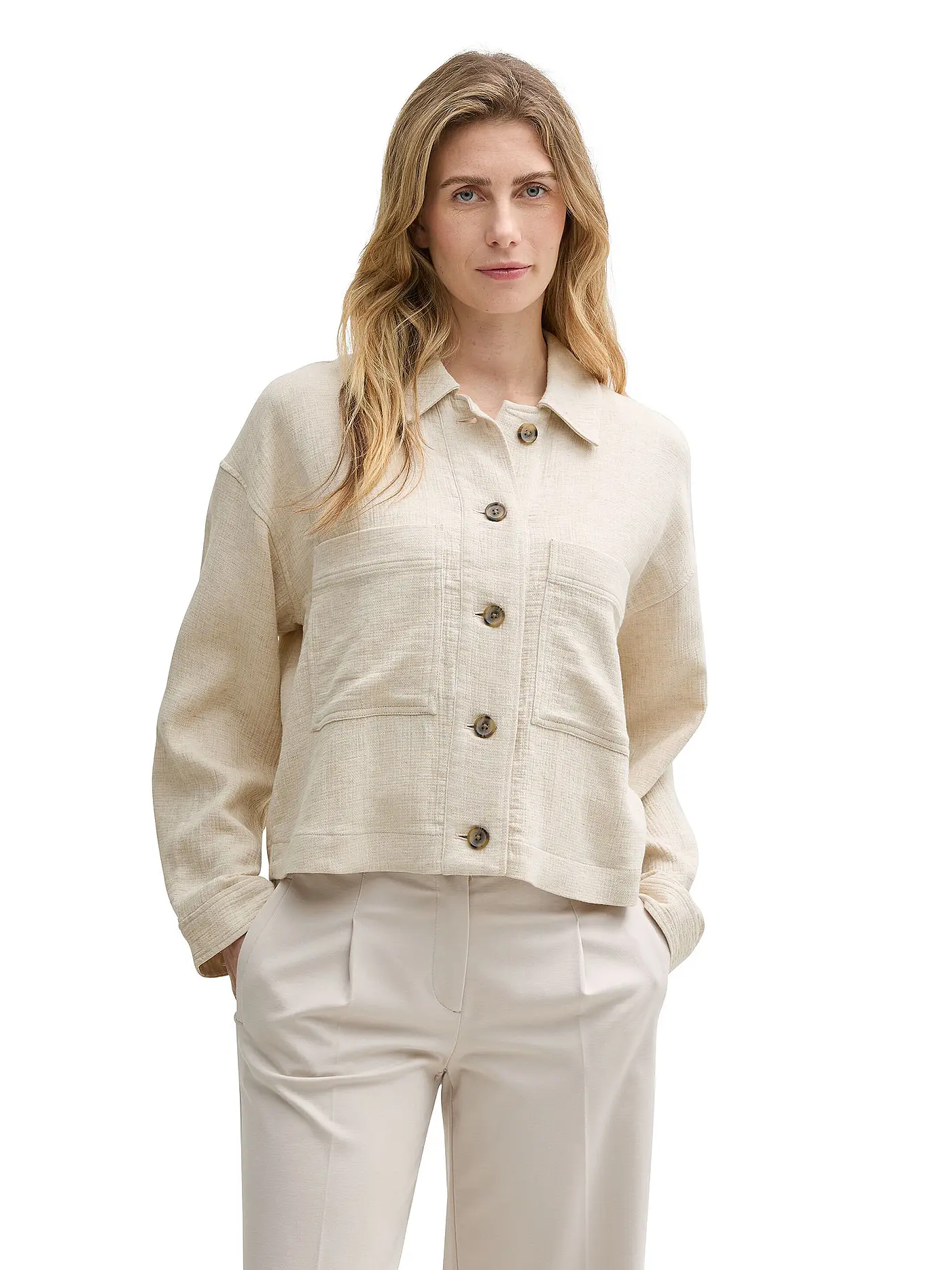 TOM TAILOR | Overshirt  | creme