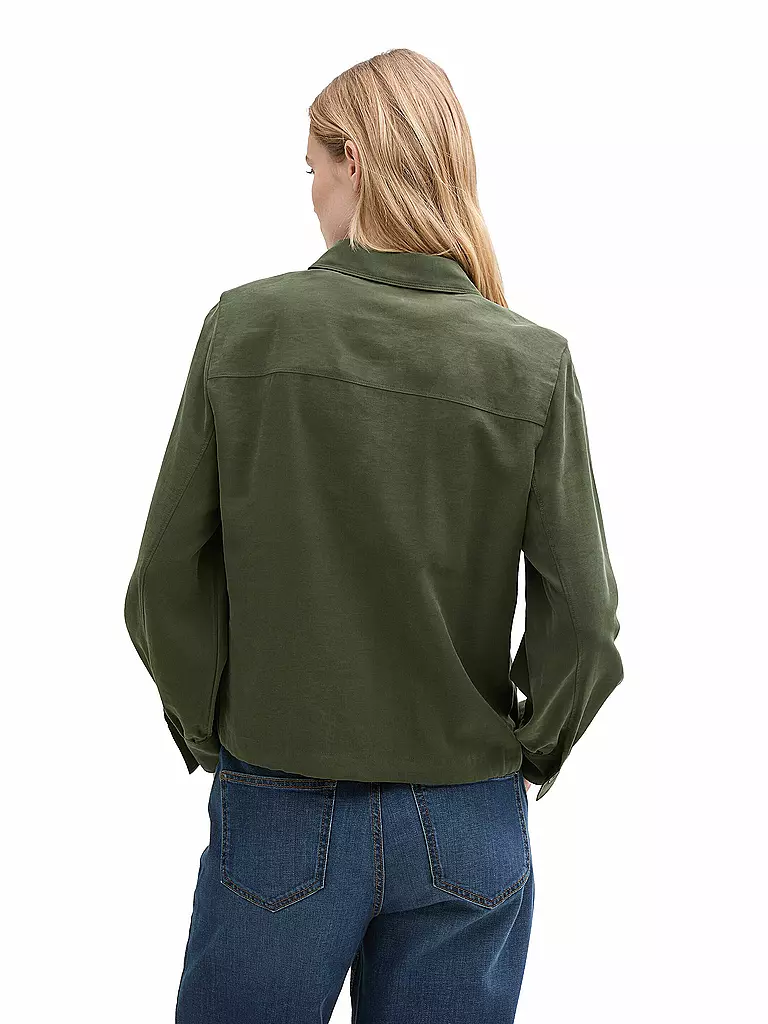 TOM TAILOR | Overshirt | dunkelgrün
