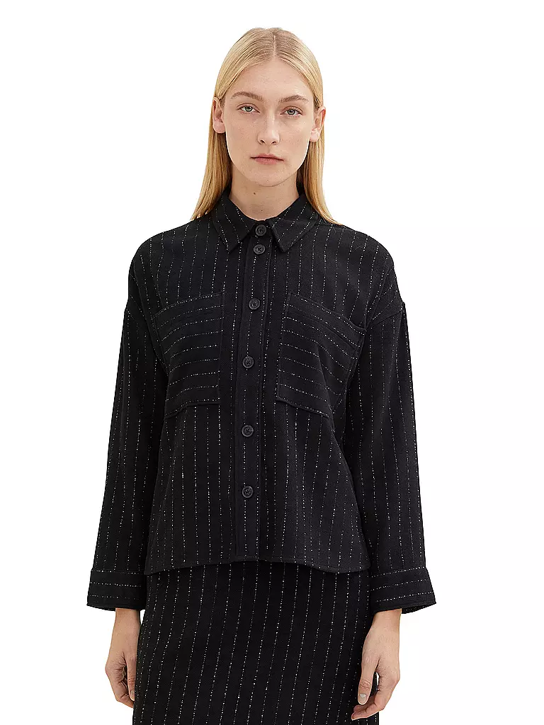 TOM TAILOR | Overshirt | schwarz