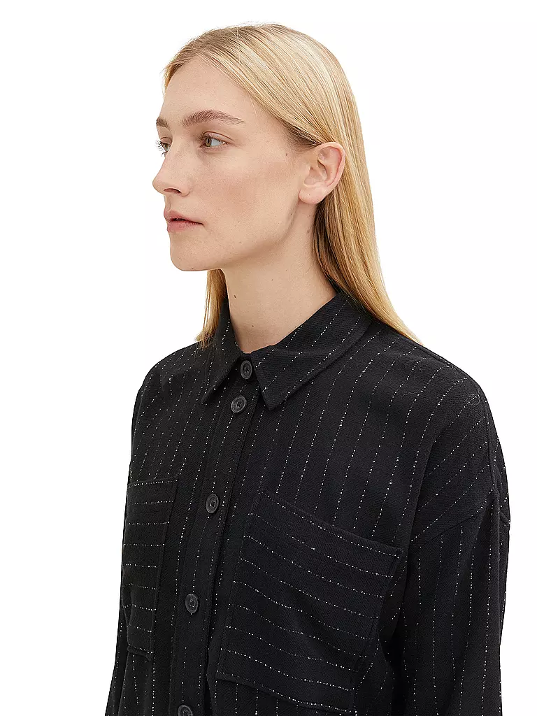 TOM TAILOR | Overshirt | schwarz