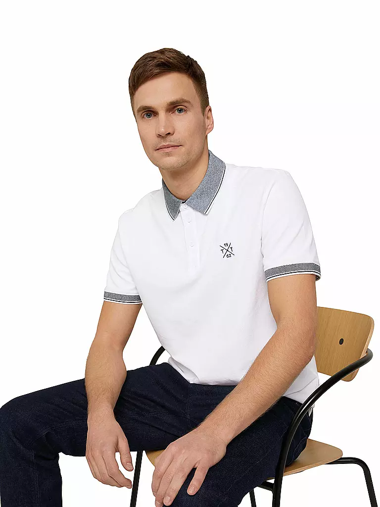 TOM TAILOR | Poloshirt Regular Fit | weiss