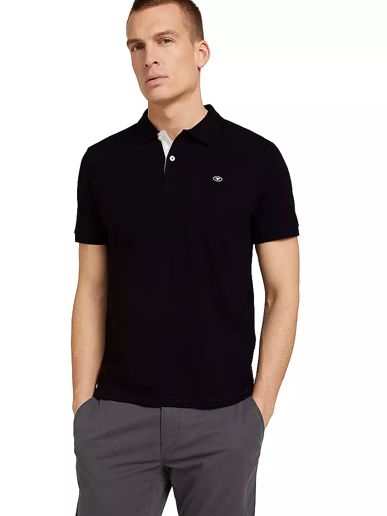 TOM TAILOR | Poloshirt | schwarz