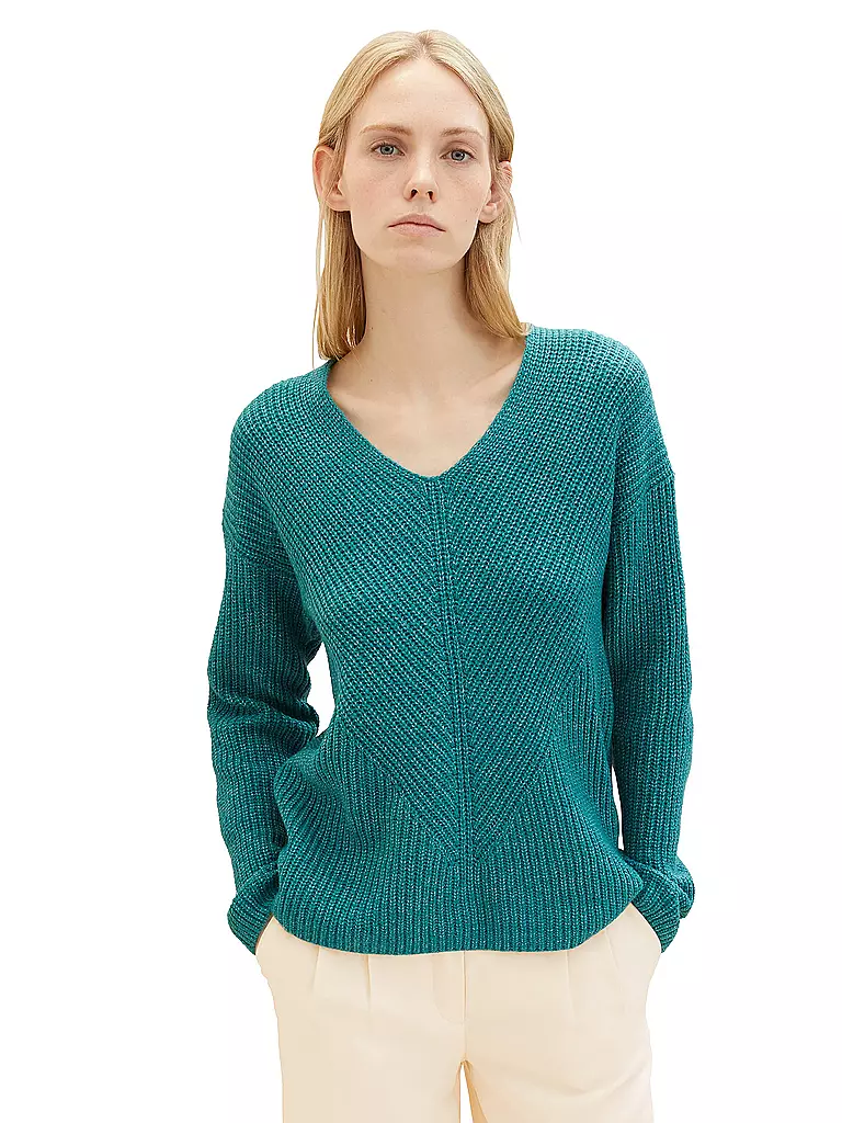 TOM TAILOR | Pullover  | Petrol