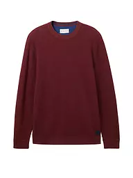 TOM TAILOR | Pullover | dunkelrot