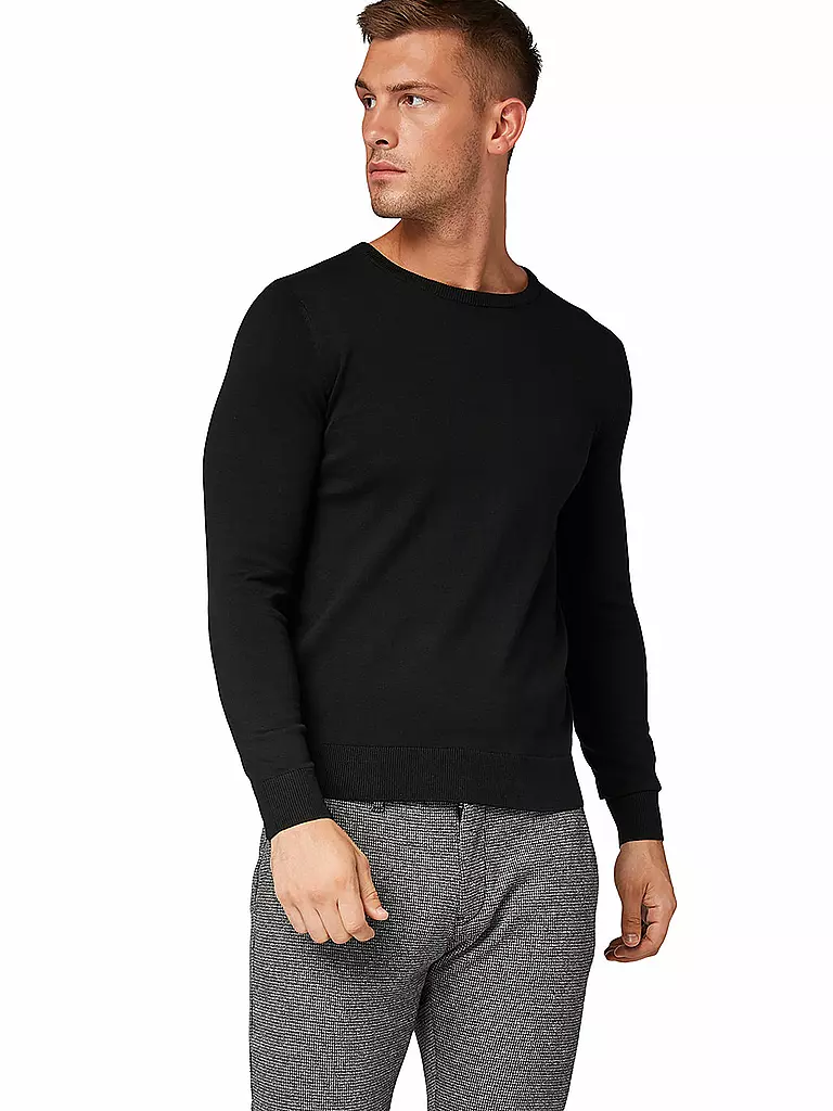 TOM TAILOR | Pullover | schwarz