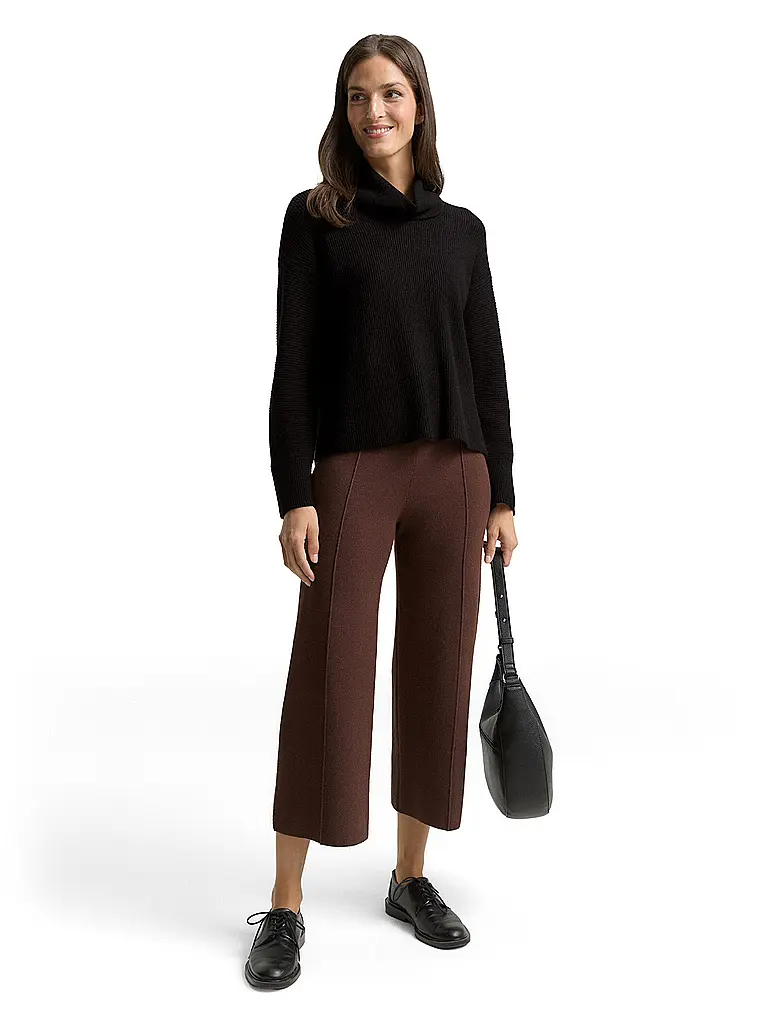 TOM TAILOR | Rollkragenpullover Oversized Fit | Schwarz