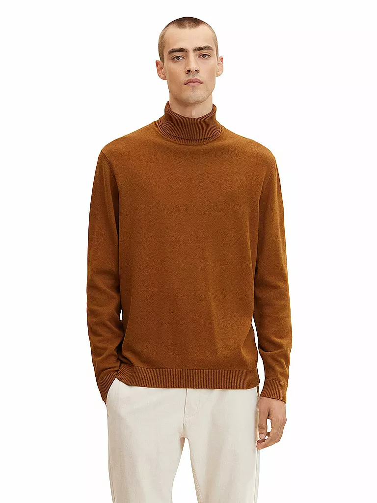 TOM TAILOR | Rollkragenpullover | braun