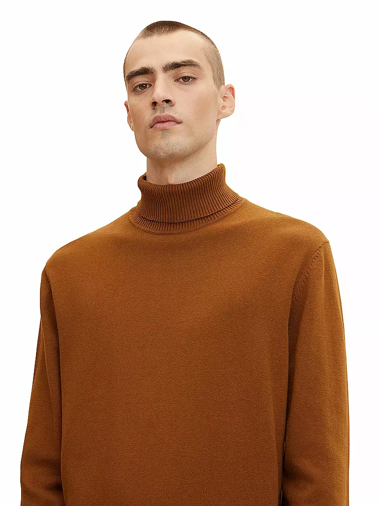 TOM TAILOR | Rollkragenpullover | braun